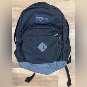 JanSport Classic Black and Gray Backpack